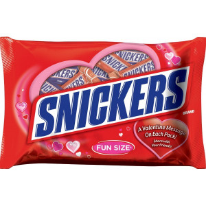 Snickers Candy Bar Fun Size Snickers valentine's fun size candy bars ...