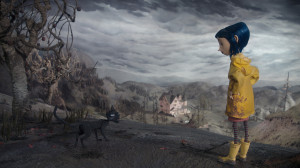 ... coraline, coraline, coraline, cartoon, scary story, a girl, a cat