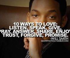 Will Smith quote on love.