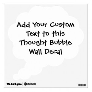 Custom Text Thought Bubble Wall Decal