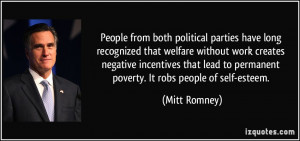 People from both political parties have long recognized that welfare ...