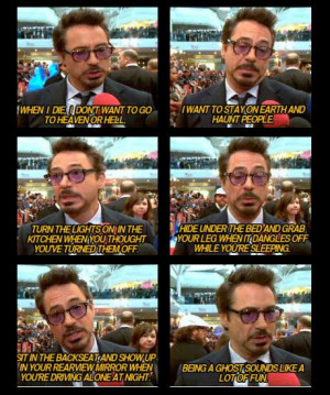 Robert Downey Jr. Wants To Be A Ghost When He Passes Away