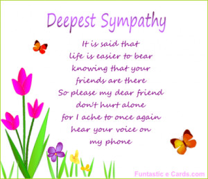 Deepest sympathy cards message has flowers, slightly animated ...