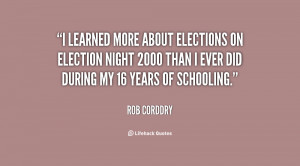 learned more about elections on election night 2000 than I ever did ...