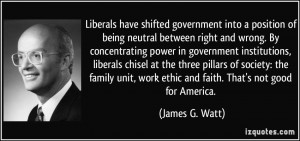 Liberals have shifted government into a position of being neutral ...