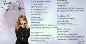 download this Lyrics Quotes Sparks Fly Taylor Swift Inspiring Picture ...