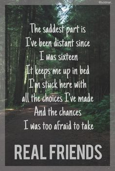 ... started crying my eyes out. Real Friends is pretty much amazing More