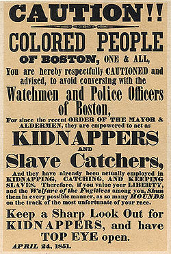 An April 24, 1851 poster warning the 