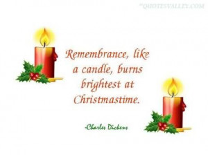 quotes – remembrance like a candle burns brightest at christmas time ...