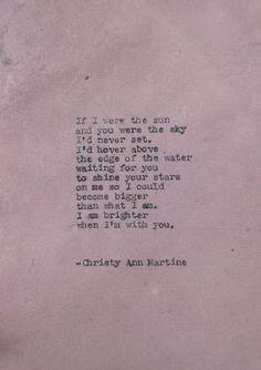 Poetry If I Were the Sun by Christy Ann Martine - Old Fashioned love ...