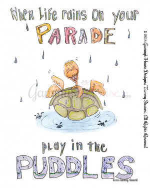 Play in the Puddles #inspirational #illustration- #Turtle #Playing ...