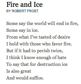 Robert Frost | Fire and IceBooks Movies Quotes Etc, Frostings Bitten ...