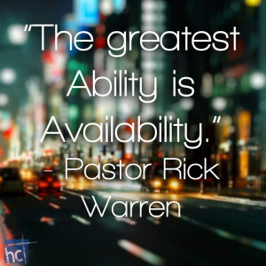 Quote by Rick Warren