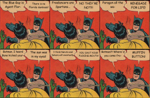Batman Slapping Robin Meme by XPvtCabooseX