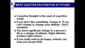 Best Quotes on Positive Attitude
