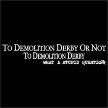 To Demolition Derby Or Not To Demolition Derby, What A Stupid Question ...