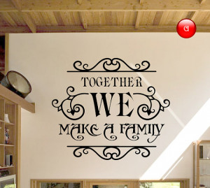 Wall murals, family wall decals quotes, wall quote stickers