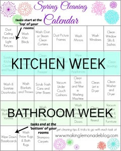 Free Printable Spring Cleaning Calendar- get your home fresh and clean ...