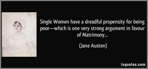 Single Women have a dreadful propensity for being poor—which is one ...
