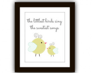 Baby Bird Nursery, Nursery Printabl e, Nursery Quote Print, Baby ...