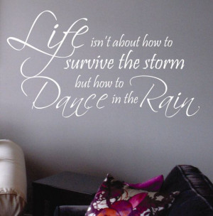 Vinyl Wall Quotes Word Lettering Dance in the Rain