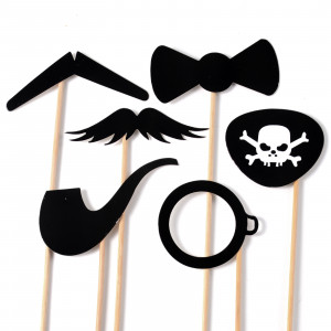 38 stick party mask photo booth props moustache wedding birthday ...