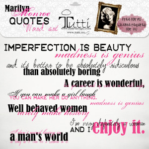 Marilyn Monroe quotes word art