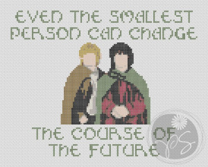 Lord of the Rings Hobbits Quote... In needlepoint?