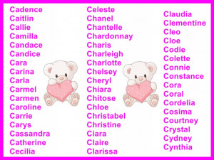 ... Girls Names Start With C, Baby Girls, Cody Girls Cleo Boys, Girl Names