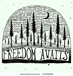 ShutterStock Freedom awaits grungy handdrawn quote poster 225308689