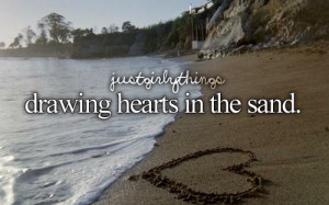 tagged as: sand. beach. heart. draw.