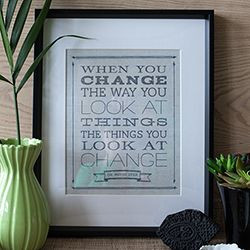 Print this quote on change and frame it for simple DIY artwork.
