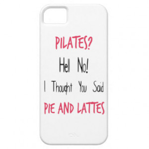 Pilates Funny Quote, Black and Pink iPhone 5 Case