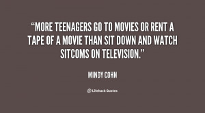 More teenagers go to movies or rent a tape of a movie than sit down ...