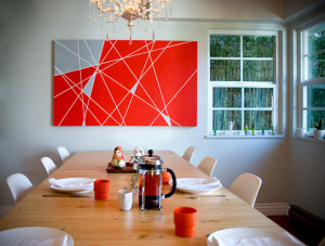 12. Modern Lines Wall Art : Another easy, bold way to add color to ...