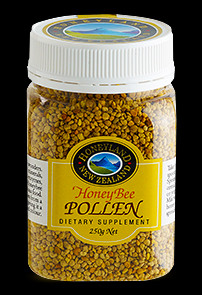 Bee pollen is collected by our honeybees from the stamens of flowers ...