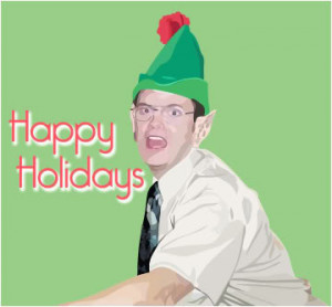 Dwight Schrute Christmas Photo Elf