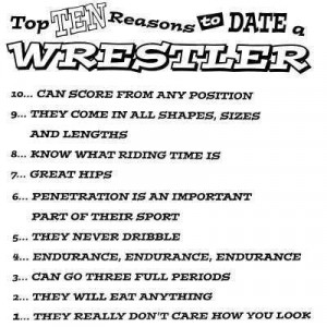 All Graphics » top ten reasons to date a wrestler