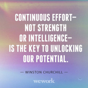 WeWork Inspirational Quote // Winston Churchill