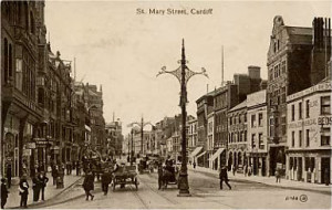 Cardiff in 1918, the year before the riots started