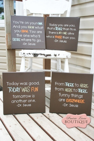 Dr Seuss Quote Canvas Wall Art