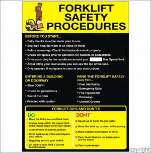 FORKLIFT SAFETY PROCEDURES LAM - Click to enlarge