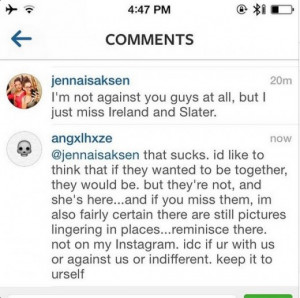 blame Angel for her response: why would someone post that on Angel ...