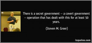 There is a secret government -- a covert government -- operation that ...