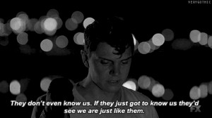 , american horror story, b&w, evan peters, quote, tate langdon, freak ...