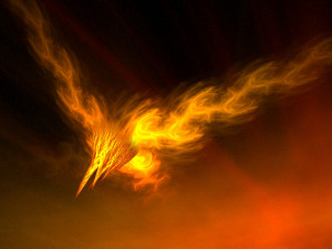 sacred Fire Bird, to the Sun take flight,