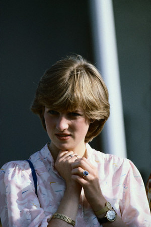 ... polo match lady diana watches prince charles play polo during their