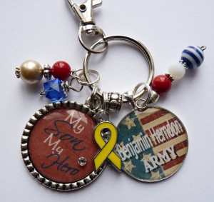 My Son my hero keychain patriotic red white blue military corps united ...