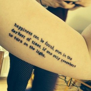 Gorgeous black quotes magic tattoo