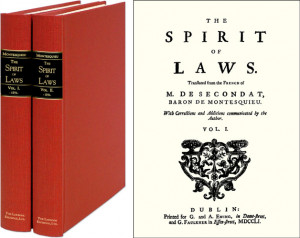 Baron De Montesquieu Spirit of Laws